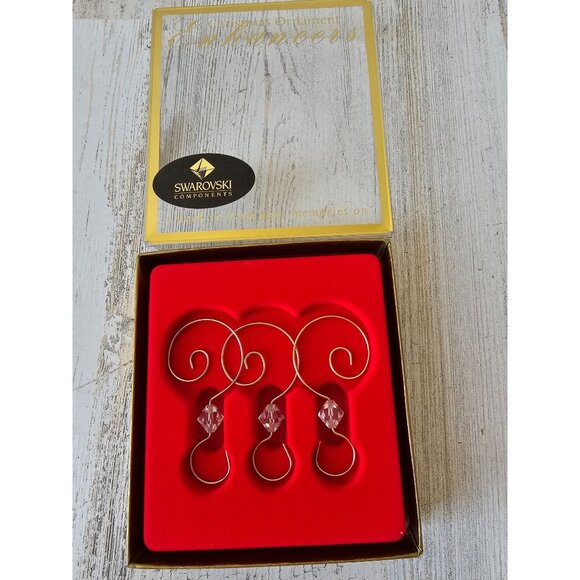 JP Brown Swarovski ornament hook enhancers set 24k gold finish - Picture 1 of 5